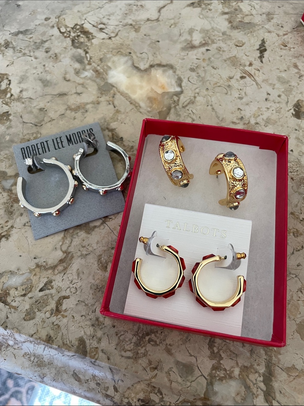 Anthropologie, Robert Lee Morris and Talbots Hoop Earrings bundle